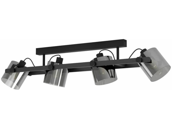 Φωτιστικό Οροφής - Σποτ 43671 Hornwood 4/E27 Black-Clear Eglo Μέταλλο,Γυαλί