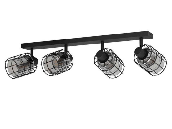 Φωτιστικό Οροφής Σποτ Concasa 99713 78x20,5cm 4xE27 40W Black Eglo