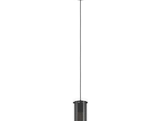 Φωτιστικό Οροφής Pinto Textil 1 900341 12x110cm 1xE27 10W Black Eglo