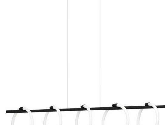 Φωτιστικό Οροφής-Ράγα Caranacoa 900563 78x23x110cm 5xLed 7W Black-White Eglo