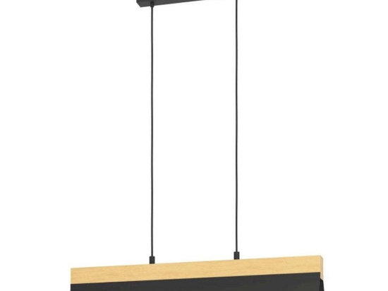 Φωτιστικό Οροφής-Ράγα Tarrafo 900444 88x15x110cm 4xE27 40W Black-Natural Eglo