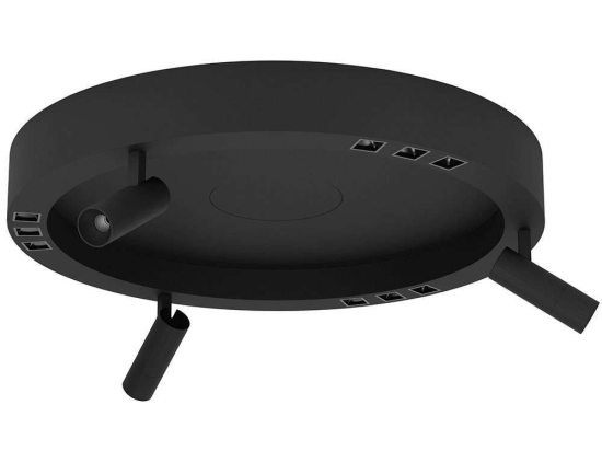 Φωτιστικό Οροφής - Πλαφονιέρα Bruscoli 390052 Φ60x20cm Dim 3xLed Black Eglo Ατσάλι