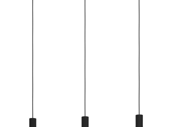 Φωτιστικό Οροφής - Ράγα Morescana 390219 96x20x150cm 3xE27 28W Black Eglo Ατσάλι