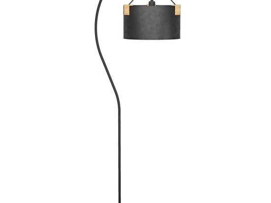 Φωτιστικό Δαπέδου Potosi 39947 68,5x40x187cm 1xE27 40W Black-Brown Eglo Ατσάλι,Ξύλο,Χαρτί