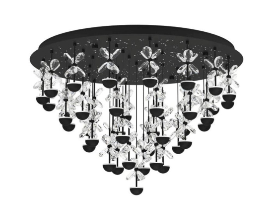 Φωτιστικό Οροφής - Πλαφονιέρα Pianopoli 2 390276 78x52,5cm Led Black-Clear Eglo