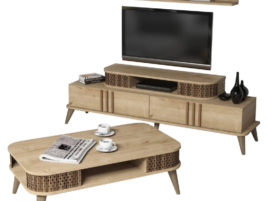 ΣΥΝΘΕΣΗ ΣΑΛΟΝΙΟΥ 2 ΤΜΧ ΦΥΣΙΚΟ OAK HM11848.01