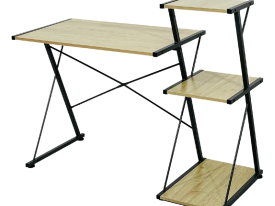 ΓΡΑΦΕΙΟ NOREX HM9317 ΜΕΤΑΛΛΙΚΟ ΜΑΥΡΟ ΜΕ MDF ΕΠΙΦΑΝΕΙΑ ΣΕ ΟΑΚ 116X48X89,5Υεκ.