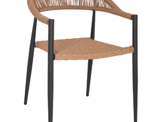ΠΟΛΥΘΡΟΝΑ ΑΛΟΥΜΙΝΙΟΥ HM5854.12 ΑΝΘΡΑΚΙ PΕ RATTAN ΜΠΕΖ 56x60x78 εκ.