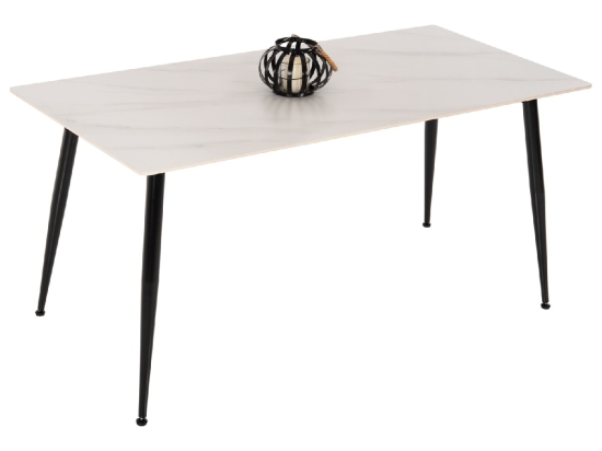 ΤΡΑΠΕΖΙ ΤΡΑΠΕΖΑΡΙΑΣ SINTERED STONE TOM HM8588.02 WHITE MARBLE 160x90x76Y εκ.