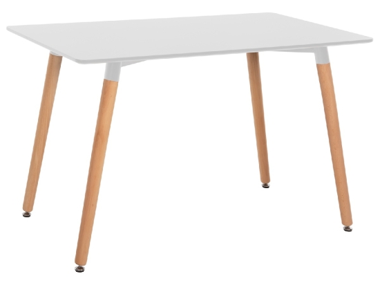 ΤΡΑΠΕΖΙ MINIMAL HM8581.01 ΛΕΥΚΟ MDF-ΠΟΔΙΑ ΟΞΙΑ ΣΕ ΦΥΣΙΚΟ ΧΡΩΜΑ- 120Χ60X74Υεκ.