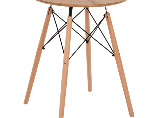 ΤΡΑΠΕΖΙ ΣΤΡΟΓΓΥΛΟ MINIMAL HM0060.04 ΦΥΣΙΚΟ ΧΡΩΜΑ MDF-ΠΟΔΙΑ ΟΞΙΑΣ ΣΕ ΦΥΣΙΚΟ ΧΡΩΜΑ Φ60Χ76Υεκ.