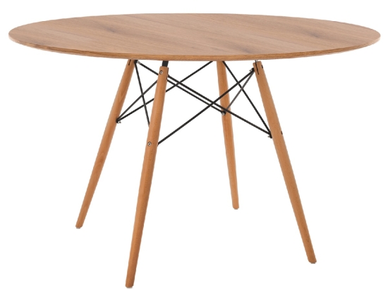 ΤΡΑΠΕΖΙ MINIMAL ΣΤΡΟΓΓΥΛΟ HM8454.04 MDF ΣΕ ΦΥΣΙΚΟ-ΠΟΔΙΑ ΟΞΙΑΣ ΣΕ ΦΥΣΙΚΟ Φ120Χ75Υεκ.