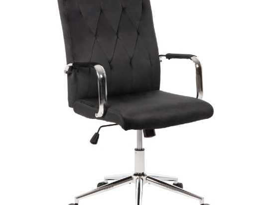 ΚΑΡΕΚΛΑ ΓΡΑΦΕΙΟΥ JOSEF HM1181.04 ΜΑΥΡΟ ΒΕΛΟΥΔΟ-INOX ΒΑΣΗ 58x61x105-113Yεκ.