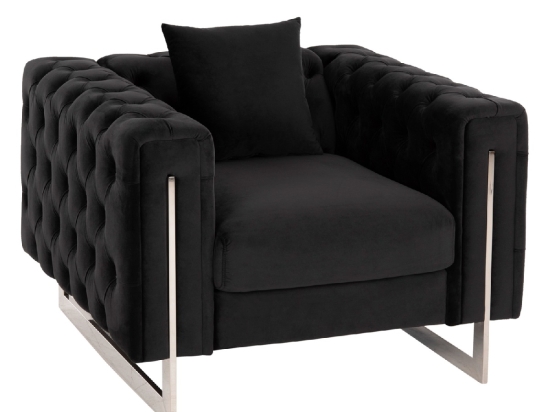 ΠΟΛΥΘΡΟΝΑ τ.CHESTERFIELD MOBAR HM3261.04 ΜΑΥΡΟ ΒΕΛΟΥΔΟ-ΜΕΤΑΛΛΙΚΑ ΠΟΔΙΑ 99x86,5x77Υεκ