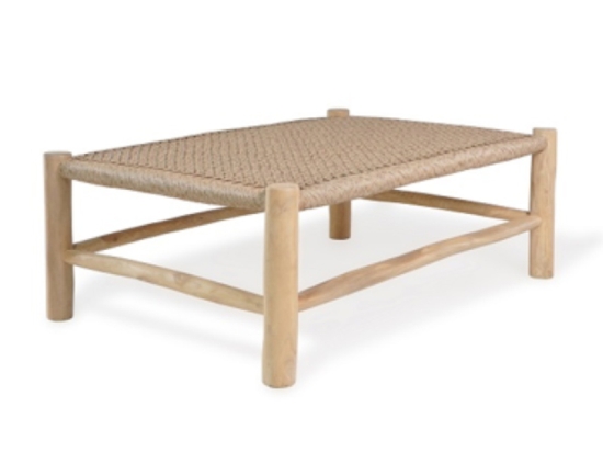ΤΡΑΠΕΖΙ ΣΑΛΟΝΙΟΥ LONDER HM5985 ΞΥΛΟ ΤΕΑΚ- ΣΥΝΘΕΤΙΚΟ RATTAN-ΦΥΣΙΚΟ 119x79,5x41Yεκ.