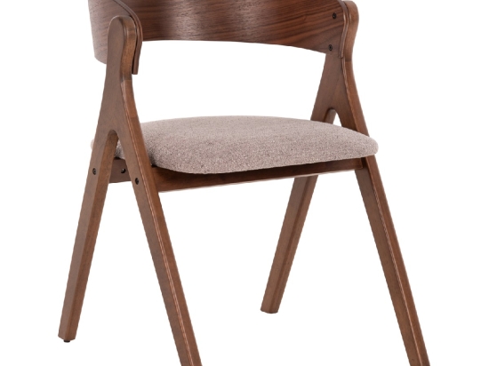 ΚΑΡΕΚΛΑ NEKKER HM9739.02 RUBBERWOOD ΣΕ ΚΑΡΥΔΙ-ΓΚΡΙ ΥΦΑΣΜΑ ΚΑΘΙΣΜΑ 56x55x78Yεκ.
