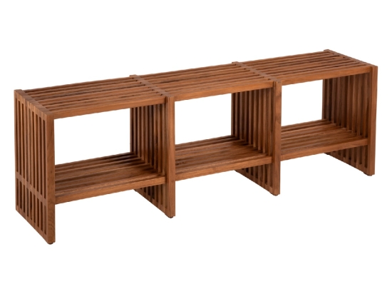 ΚΟΝΣΟΛΑ TV NYA HM9831 ΜΑΣΙΦ ΞΥΛΟ TEAK ΣΕ ΦΥΣΙΚΟ ΧΡΩΜΑ 130x29,5x46Υ εκ.