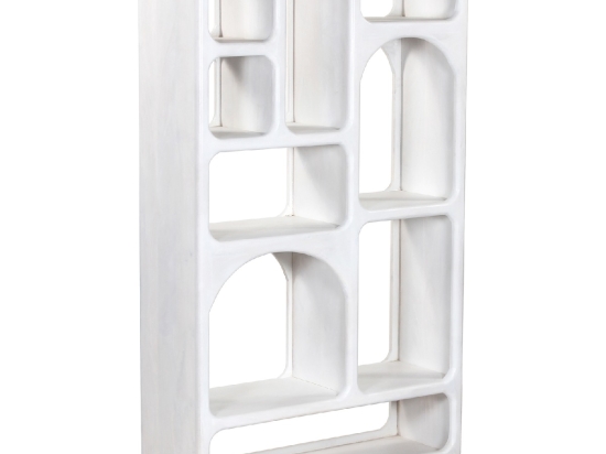 ΒΙΒΛΙΟΘΗΚΗ HANDYR HM9707 ΜΑΣΙΦ ΞΥΛΟ MANGO ΣΕ ΛΕΥΚΟ ΧΡΩΜΑ 100x35x165Yεκ.