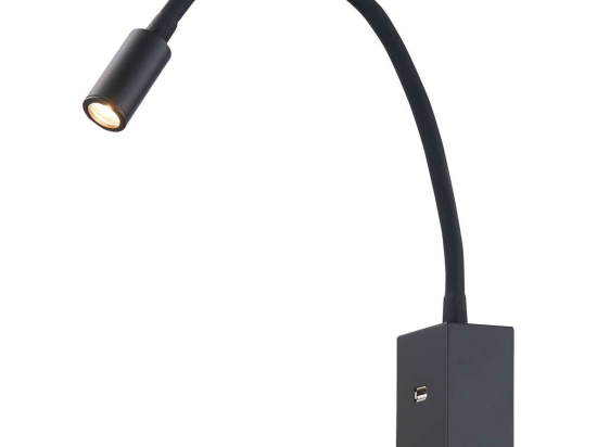 Φωτιστικό Τοίχου-Απλίκα Led Black VK/04232/B/W VKLed Αλουμίνιο