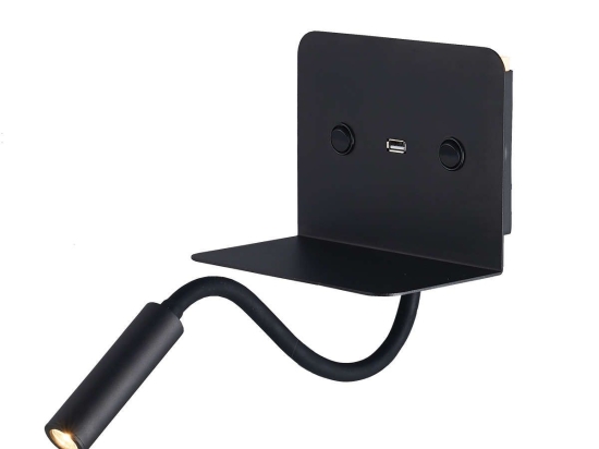 Φωτιστικό Τοίχου-Απλίκα Led Black VK/04229/B/W VKLed Αλουμίνιο