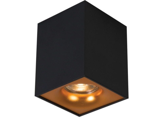 Φωτιστικό Οροφής - Σποτ Black - Gold 82,5x82,5x105mm VK/03085CE/BGD VKLed Αλουμίνιο