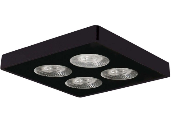 Πλαφονιέρα οροφής VK/04170CE/B/W 14,15x14,15cm Led 1080Lm 12W 3000K Black VKLed