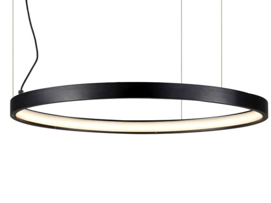 Φωτιστικό Οροφής VK/04404PE/B/W/53 Φ52,7cm Led 2400Lm 24W 3000K Black VKLed