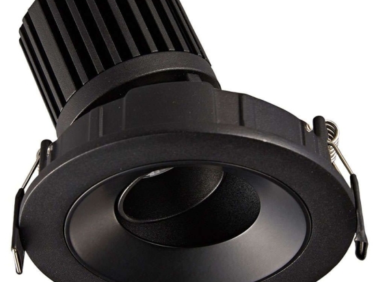 Σποτ Χωνευτό VK/04346/B/W Φ11,5cm Led 830Lm 12W 3000K Black VKLed Στρόγγυλο