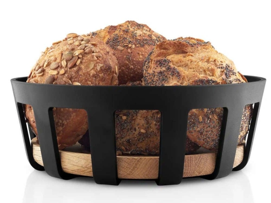 Ψωμιέρα Nordic Kitchen 520437 Φ21,5cm Natural-Black Eva Solo Ξύλο,Πλαστικό