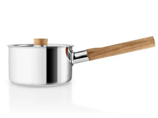 Κατσαρολάκι Γάλακτος Με Καπάκι Nordic Kitchen 281216 16cm 1,5lt Inox-Natural Eva Solo 16 cm Ατσάλι,Ξύλο