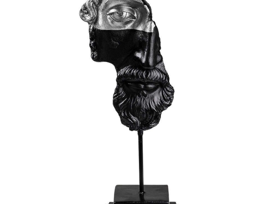 Διακοσμητικό Αγαλματίδιο Zeus 565TNL1196 15x14x50cm Black-Silver Aberto Design Πολυέστερ