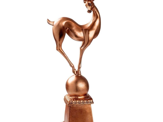 Διακοσμητικό Ελάφι Deer Pose 565TNL1217 15x22x63cm Copper Aberto Design Πολυέστερ