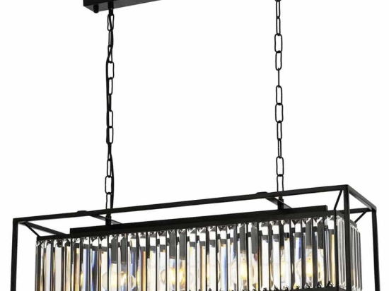 Φωτιστικό Οροφής - Ράγα 301AUR1149 80x22x60cm 4xE27 60W Black Opviq