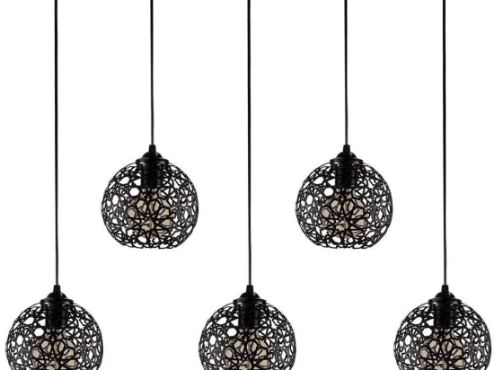 Φωτιστικό Οροφής - Ράγα Fellini 527ABY1781 100x17x119cm 5xE27 40W Black Opviq
