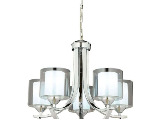 Φωτιστικό Οροφής 683AVN1434 Φ55x82cm 5xE27 60W Chrome Opviq