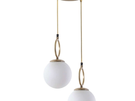 Φωτιστικό Οροφής Morino 846STL2825 Φ25x70cm E27 60W Gold-White Opviq