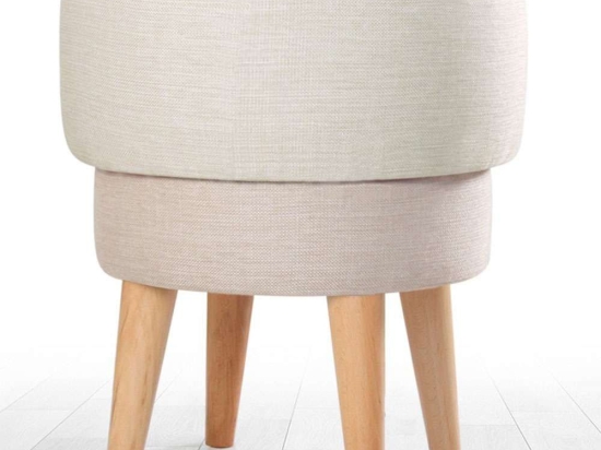 Σκαμπό 209FLF1370 Φ47x51cm Cream