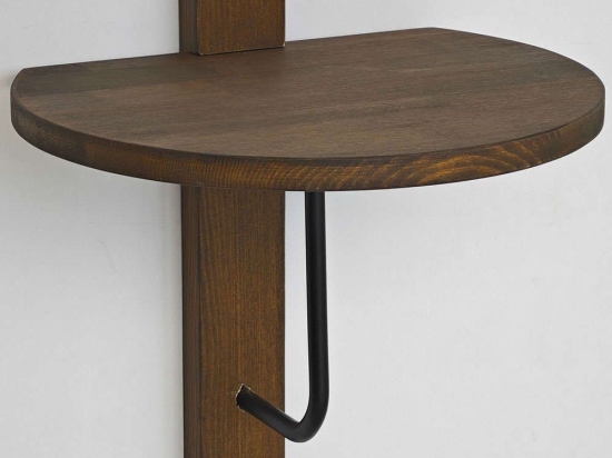 Ράφι Τοίχου Reve 552NOS2455 35x35cm Walnut-Black