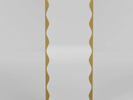 Καθρέπτης Τοίχου Melodia 552NOS2335 50x140cm Gold Aberto Design Μέταλλο,Γυαλί