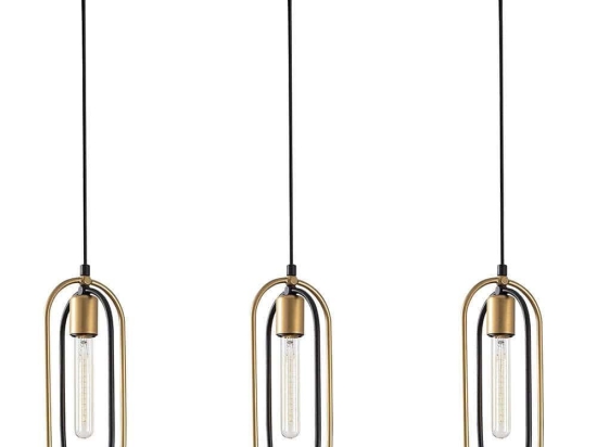 Φωτιστικό Οροφής - Ράγα Cerco 584TTM1190 64x8x132cm Black-Gold Opviq