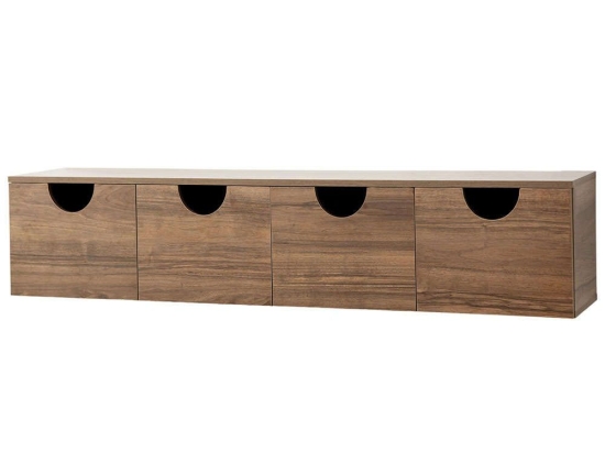 Έπιπλο Τηλεόρασης Επιτοίχιο Four Seasons 552NOS2433 180x35x35cm Walnut