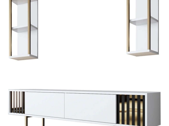 Σύνθεση Τηλεόρασης Gold Line 618BLY1146 180x30x48cm White-Black