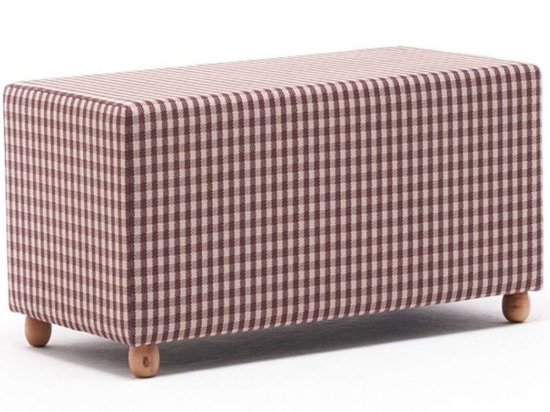 Σκαμπό Vera 825BLC1607 80x40x40cm Ecru-Brown