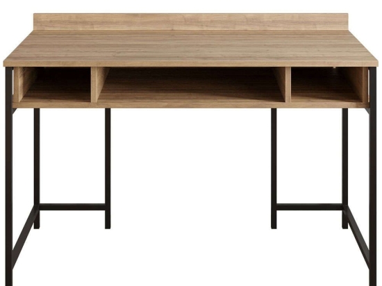 Γραφείο Tumata 541HDL1122 119,5x62x65,2cm Walnut-Black