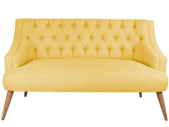 Καναπές Διθέσιος Lamont 558ZEN1237 140x74x80cm Yellow