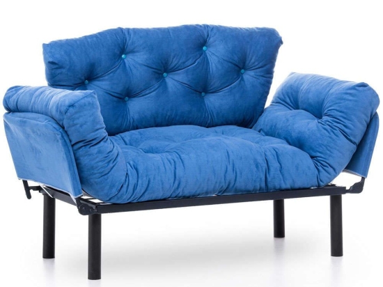 Καναπές - Κρεβάτι Διθέσιος Nitta 859FTN1243 155x70x85cm Blue