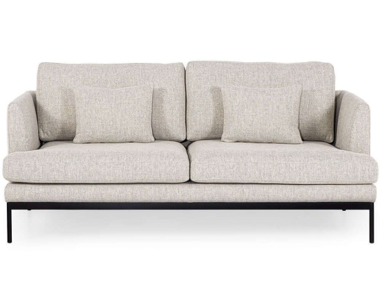 Καναπές Τριθέσιος Pearl 291NDS1310 204x88x82cm Cream-Black