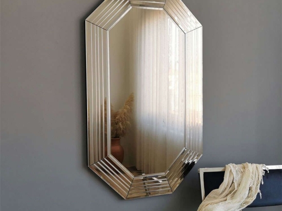 Καθρέπτης Τοίχου 552NOS2184 60x100cm Bronze Aberto Design Mdf, Glass