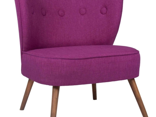 Πολυθρόνα Bienville 558ZEN1110 80x72x77cm Purple Polyester,Ξύλο