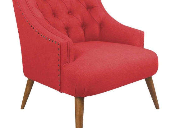 Πολυθρόνα Lamont 558ZEN1195 73x85x80cm Tile Red Polyester,Ξύλο